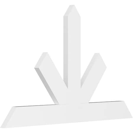 Ekena Millwork Saratoga Architectural Grade PVC Gable Bracket, 60"W x 37 1/2"H x 2"D x 6"F, 15/12 Pitch GBP060X38X0206SAR00